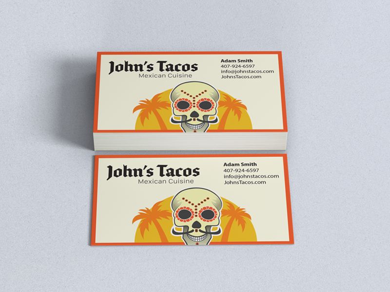 John's Tacos business cards